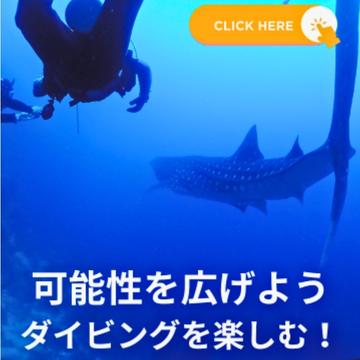 ダイビングの可能性を広げるPADIステップアップ講習の案内バナー